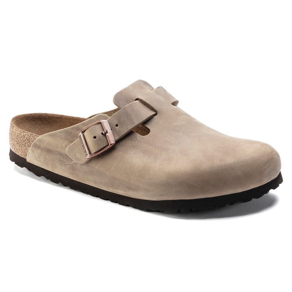 NIB Birkenstock Boston Tobacco Oiled Leather Soft Footbed.. regular